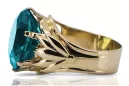Ring Vintage style Aquamarine 8K žlté zlato vrc029x-aq Art Deco